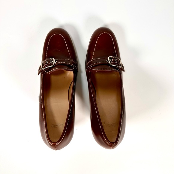 Coach Loafers Katrina Leather Pump Heels Made in Italy - Picture 5 of 11